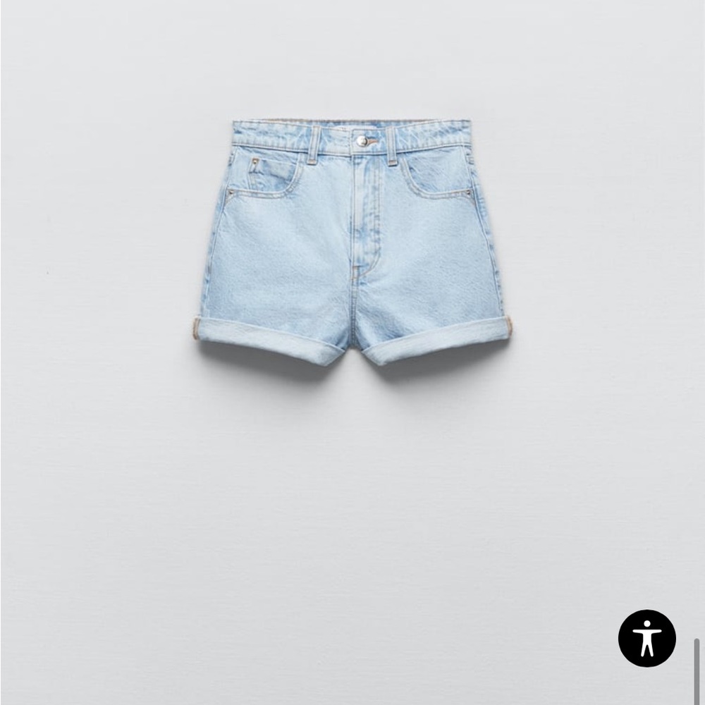 Zara 1975 high wasted mom for denim shorts